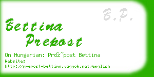 bettina prepost business card